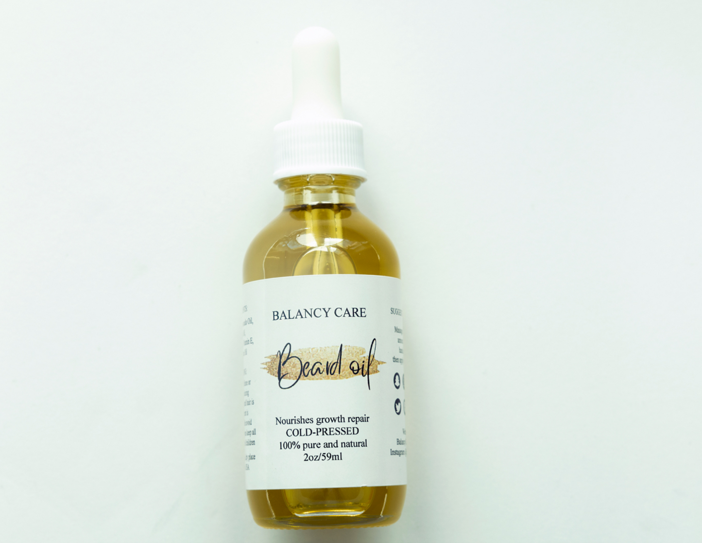 Beard Oil: Natural Growth & Repair - 1oz