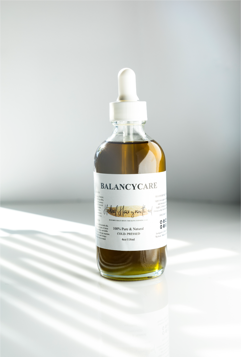 Herbal Hair growth oil Restores Bald spots /Thickens Thinning Hair 100% Pure & Natural 4oz/118 ml