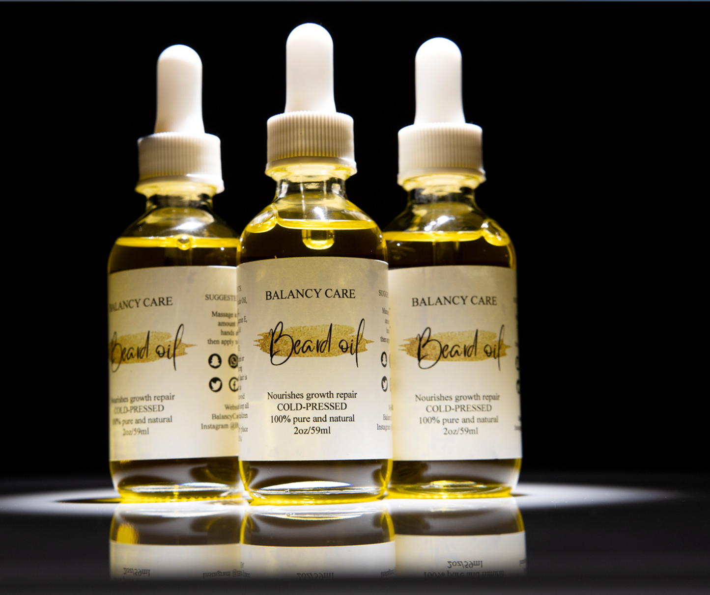 Beard Oil: Natural Growth & Repair - 1oz